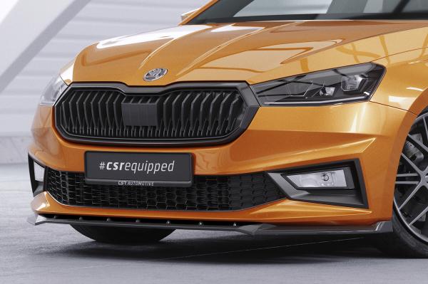 CSR Frontspoiler | Cup-Spoilerlippe mit ABE für Skoda Fabia 4 CSL630-G Glossy schwarz Hochglanz (keine Lackierung erforderlich)