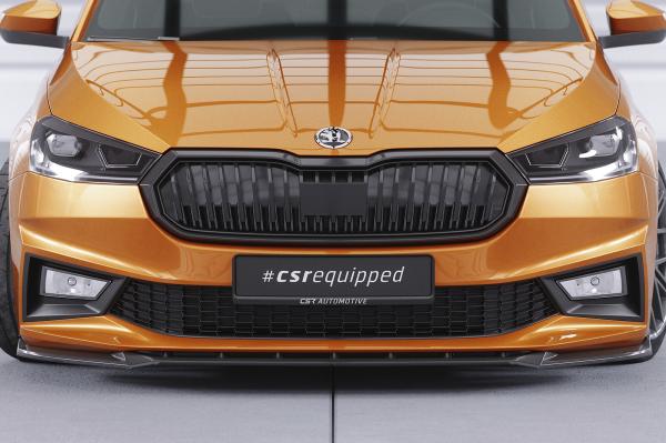 CSR Frontspoiler | Cup-Spoilerlippe mit ABE für Skoda Fabia 4 CSL630-G Glossy schwarz Hochglanz (keine Lackierung erforderlich)