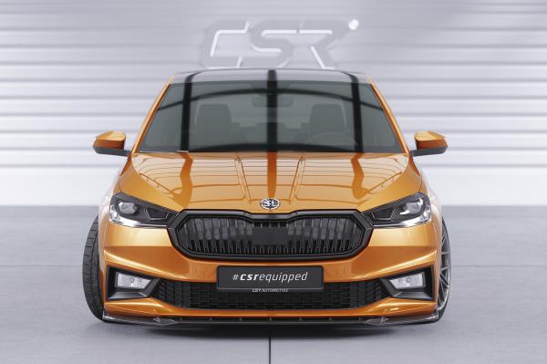 CSR Frontspoiler | Cup-Spoilerlippe mit ABE für Skoda Fabia 4 CSL630-G Glossy schwarz Hochglanz (keine Lackierung erforderlich)