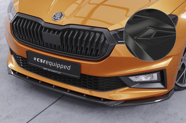 CSR Frontspoiler | Cup-Spoilerlippe mit ABE für Skoda Fabia 4 CSL630-G Glossy schwarz Hochglanz (keine Lackierung erforderlich)