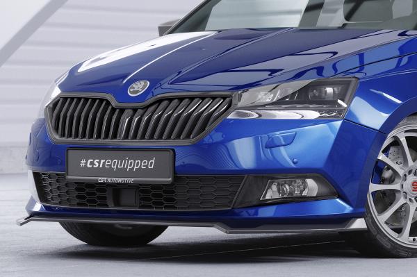 CSR Frontspoiler | Cup-Spoilerlippe mit ABE für Skoda Fabia 3 (Typ NJ) CSL631-C Carbon Look Hochglanz (keine Lackierung erforderlich)