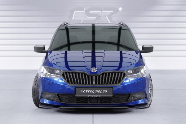 CSR Frontspoiler | Cup-Spoilerlippe mit ABE für Skoda Fabia 3 (Typ NJ) CSL631-C Carbon Look Hochglanz (keine Lackierung erforderlich)
