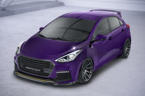 CSR Frontspoiler | Cup-Spoilerlippe mit ABE für Hyundai I30 (GD) Turbo CSL635-G Glossy schwarz Hochglanz (keine Lackierung erforderlich)