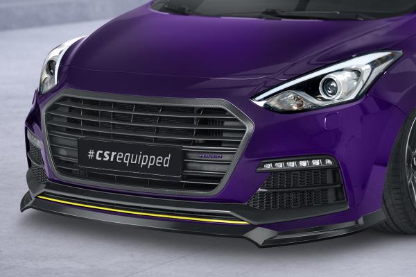CSR Frontspoiler | Cup-Spoilerlippe mit ABE für Hyundai I30 (GD) Turbo CSL635-G Glossy schwarz Hochglanz (keine Lackierung erforderlich)