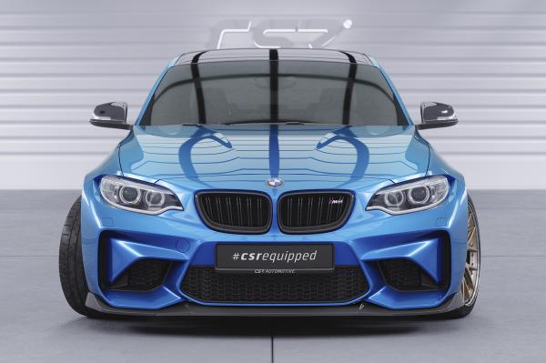 CSR Frontspoiler | Cup-Spoilerlippe mit ABE für BMW M2 (F87) CSL638-S strukturiert schwarz matt (keine Lackierung erforderlich)