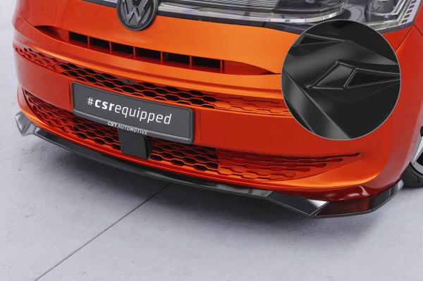 CSR Frontspoiler | Cup-Spoilerlippe mit ABE für VW T7 CSL640-G Glossy schwarz Hochglanz (keine Lackierung erforderlich)