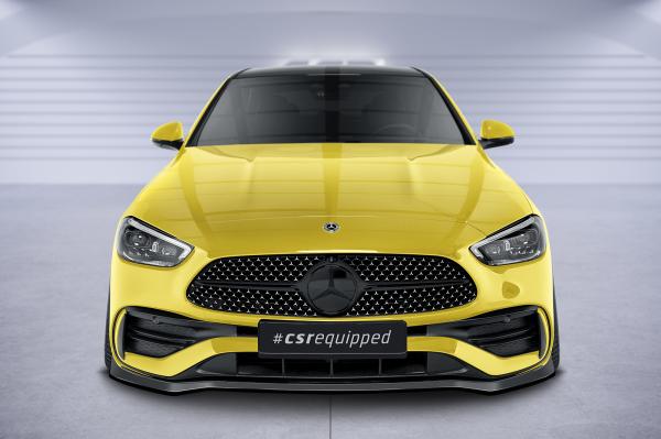 CSR Frontspoiler | Cup-Spoilerlippe mit ABE für Mercedes-Benz C-Klasse W206 / S206 AMG-Line CSL641-G Glossy schwarz Hochglanz (keine Lackierung erforderlich)