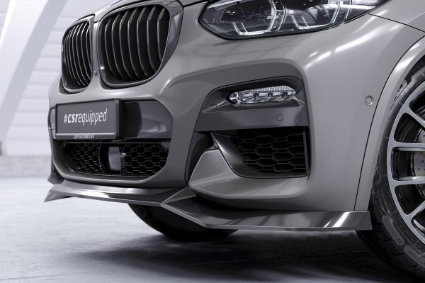 CSR Frontspoiler | Cup-Spoilerlippe mit ABE für BMW X3 G01 / X4 G02 M-Paket CSL642-C Carbon Look Hochglanz (keine Lackierung erforderlich)