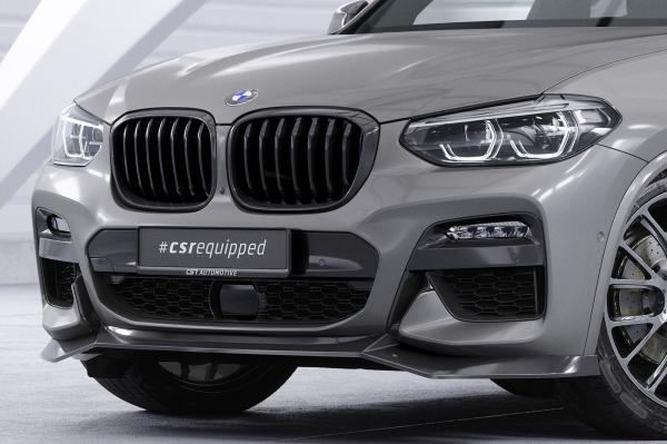 CSR Frontspoiler | Cup-Spoilerlippe mit ABE für BMW X3 G01 / X4 G02 M-Paket CSL642-C Carbon Look Hochglanz (keine Lackierung erforderlich)
