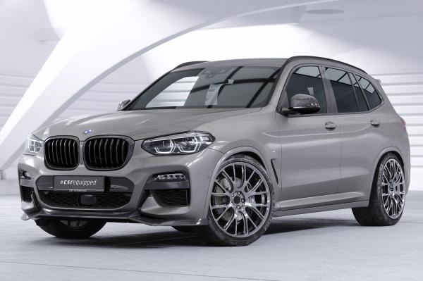 CSR Frontspoiler | Cup-Spoilerlippe mit ABE für BMW X3 G01 / X4 G02 M-Paket CSL642-C Carbon Look Hochglanz (keine Lackierung erforderlich)