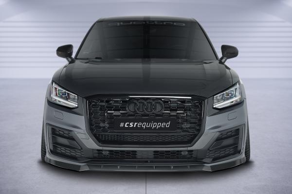 CSR Frontspoiler | Cup-Spoilerlippe mit ABE für Audi Q2 (Typ GA) S-Line CSL644-G Glossy schwarz Hochglanz (keine Lackierung erforderlich)
