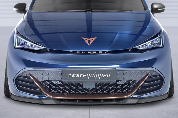 CSR Frontspoiler | Cup-Spoilerlippe mit ABE für Cupra Born CSL645-C Carbon Look Hochglanz (keine Lackierung erforderlich)