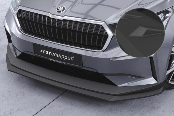 CSR Frontspoiler | Cup-Spoilerlippe mit ABE für Skoda Enyaq iV CSL647-S strukturiert schwarz matt (keine Lackierung erforderlich)