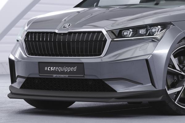 CSR Frontspoiler | Cup-Spoilerlippe mit ABE für Skoda Enyaq iV CSL647-S strukturiert schwarz matt (keine Lackierung erforderlich)