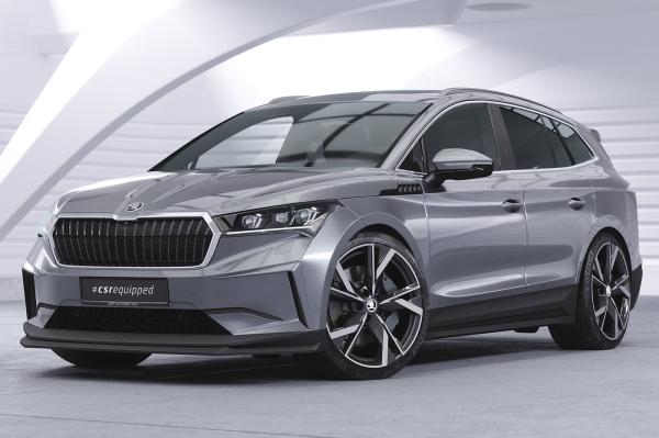CSR Frontspoiler | Cup-Spoilerlippe mit ABE für Skoda Enyaq iV CSL647-S strukturiert schwarz matt (keine Lackierung erforderlich)