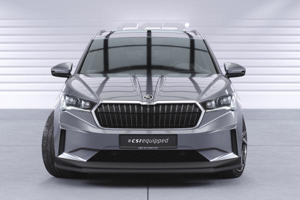 CSR Frontspoiler | Cup-Spoilerlippe mit ABE für Skoda Enyaq iV CSL647-S strukturiert schwarz matt (keine Lackierung erforderlich)