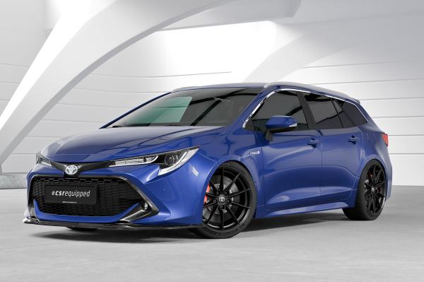 CSR Frontspoiler | Cup-Spoilerlippe mit ABE für Toyota Corolla (E210) Touring Sports / Steilheck CSL648-S strukturiert schwarz matt (keine Lackierung erforderlich)