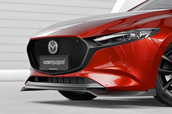 CSR Frontspoiler | Cup-Spoilerlippe mit ABE für Mazda 3 (Typ BP) CSL649-C Carbon Look Hochglanz (keine Lackierung erforderlich)