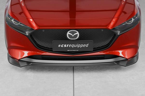CSR Frontspoiler | Cup-Spoilerlippe mit ABE für Mazda 3 (Typ BP) CSL649-C Carbon Look Hochglanz (keine Lackierung erforderlich)