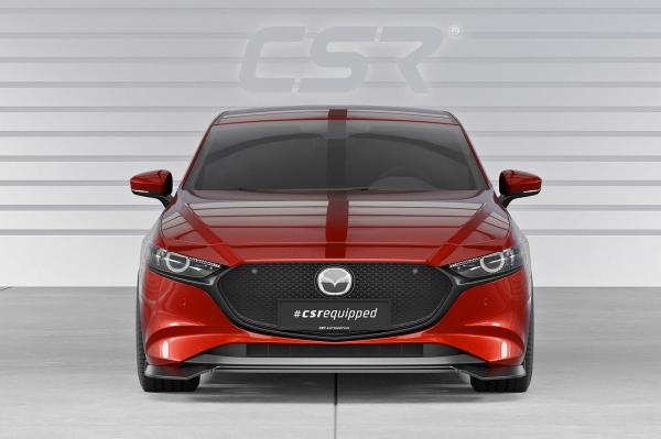 CSR Frontspoiler | Cup-Spoilerlippe mit ABE für Mazda 3 (Typ BP) CSL649-C Carbon Look Hochglanz (keine Lackierung erforderlich)