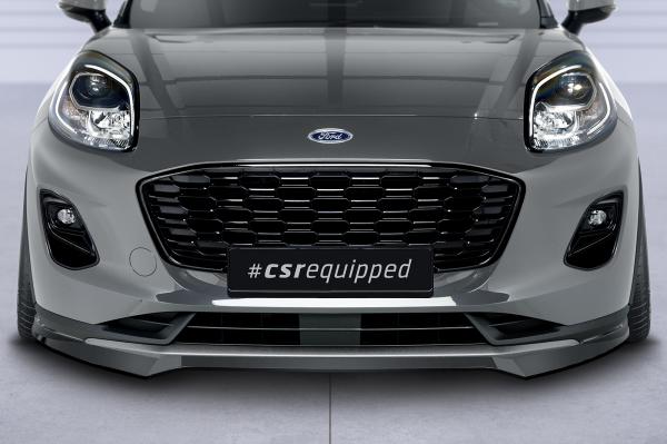 CSR Frontspoiler | Cup-Spoilerlippe mit ABE für Ford Puma Titanium CSL651-C Carbon Look Hochglanz (keine Lackierung erforderlich)