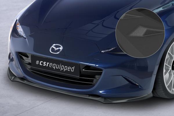 CSR Frontspoiler | Cup-Spoilerlippe mit ABE für Mazda MX-5 (Typ ND) CSL652-S strukturiert schwarz matt (keine Lackierung erforderlich)
