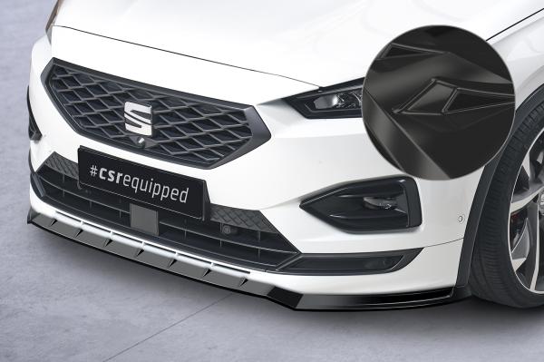CSR Frontspoiler | Cup-Spoilerlippe mit ABE für Seat Tarraco FR CSL653-G Glossy schwarz Hochglanz (keine Lackierung erforderlich)