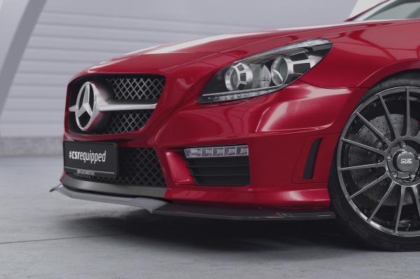 CSR Frontspoiler | Cup-Spoilerlippe mit ABE für Mercedes-Benz SLK R172 AMG-Line CSL655-C Carbon Look Hochglanz (keine Lackierung erforderlich)