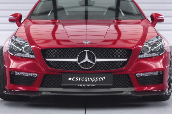 CSR Frontspoiler | Cup-Spoilerlippe mit ABE für Mercedes-Benz SLK R172 AMG-Line CSL655-C Carbon Look Hochglanz (keine Lackierung erforderlich)