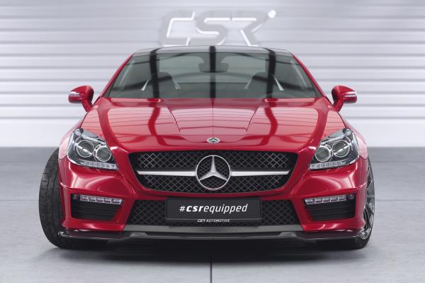 CSR Frontspoiler | Cup-Spoilerlippe mit ABE für Mercedes-Benz SLK R172 AMG-Line CSL655-C Carbon Look Hochglanz (keine Lackierung erforderlich)