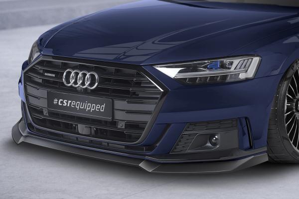 CSR Frontspoiler | Cup-Spoilerlippe mit ABE für Audi A8 D5 S-Line CSL656-S strukturiert schwarz matt (keine Lackierung erforderlich)