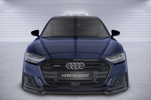 CSR Frontspoiler | Cup-Spoilerlippe mit ABE für Audi A8 D5 S-Line CSL656-S strukturiert schwarz matt (keine Lackierung erforderlich)