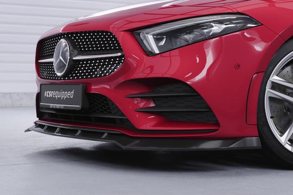 CSR Frontspoiler | Cup-Spoilerlippe mit ABE für Mercedes-Benz A-Klasse 177 A35 AMG/AMG-Line CSL660-G Glossy schwarz Hochglanz (keine Lackierung erforderlich)