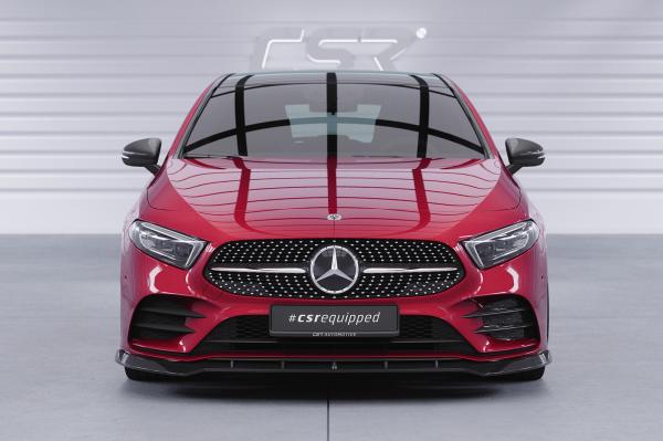 CSR Frontspoiler | Cup-Spoilerlippe mit ABE für Mercedes-Benz A-Klasse 177 A35 AMG/AMG-Line CSL660-G Glossy schwarz Hochglanz (keine Lackierung erforderlich)