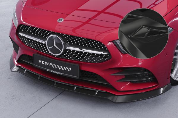 CSR Frontspoiler | Cup-Spoilerlippe mit ABE für Mercedes-Benz A-Klasse 177 A35 AMG/AMG-Line CSL660-G Glossy schwarz Hochglanz (keine Lackierung erforderlich)