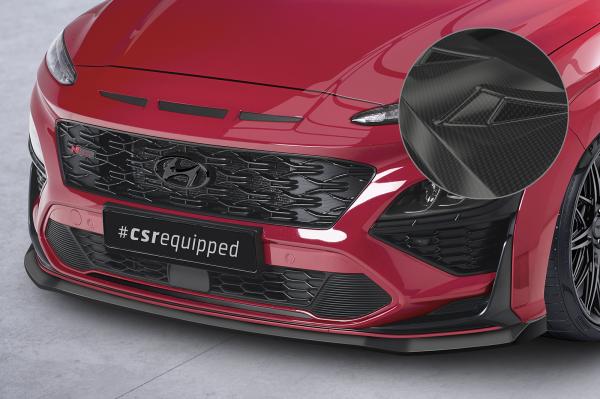 CSR Frontspoiler | Cup-Spoilerlippe mit ABE für Hyundai Kona N/N-Line CSL661-C Carbon Look Hochglanz (keine Lackierung erforderlich)