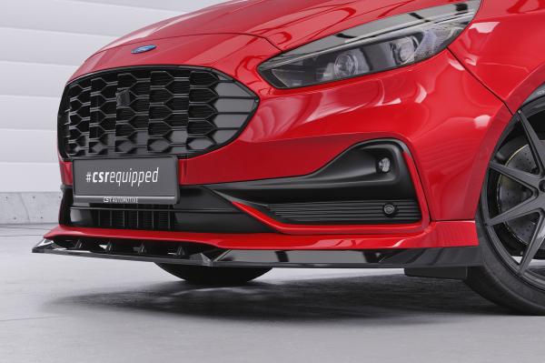 CSR Frontspoiler | Cup-Spoilerlippe mit ABE für Ford S-Max MK2 CSL666-S strukturiert schwarz matt (keine Lackierung erforderlich)