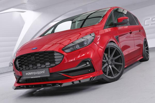 CSR Frontspoiler | Cup-Spoilerlippe mit ABE für Ford S-Max MK2 CSL666-S strukturiert schwarz matt (keine Lackierung erforderlich)