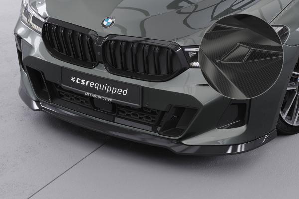 CSR Frontspoiler | Cup-Spoilerlippe mit ABE für BMW 6er (G32) M-Paket CSL669-C Carbon Look Hochglanz (keine Lackierung erforderlich)
