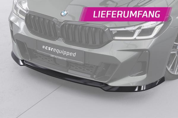 CSR Frontspoiler | Cup-Spoilerlippe mit ABE für BMW 6er (G32) M-Paket CSL669-G Glossy schwarz Hochglanz (keine Lackierung erforderlich)