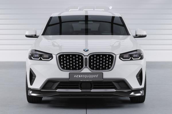 CSR Frontspoiler | Cup-Spoilerlippe mit ABE für BMW X4 (G02) CSL670-C Carbon Look Hochglanz (keine Lackierung erforderlich)