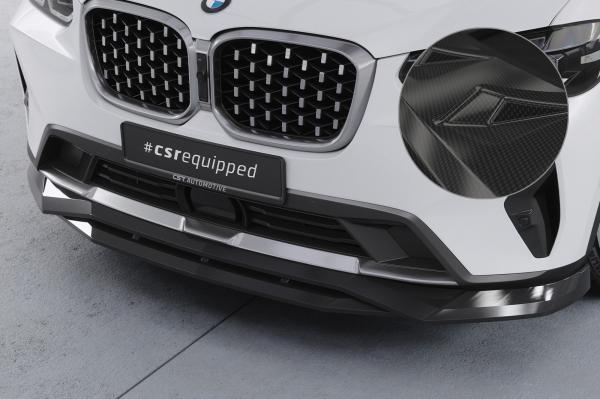 CSR Frontspoiler | Cup-Spoilerlippe mit ABE für BMW X4 (G02) CSL670-C Carbon Look Hochglanz (keine Lackierung erforderlich)