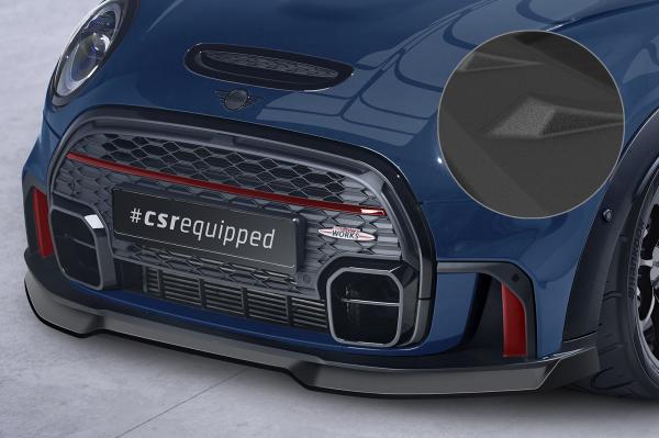CSR Frontspoiler | Cup-Spoilerlippe mit ABE für Mini F55, F56, F57 JCW-Trim CSL673-S strukturiert schwarz matt (keine Lackierung erforderlich)