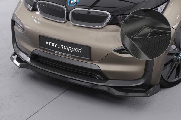 CSR Frontspoiler | Cup-Spoilerlippe mit ABE für BMW i3 CSL676-C Carbon Look Hochglanz (keine Lackierung erforderlich)