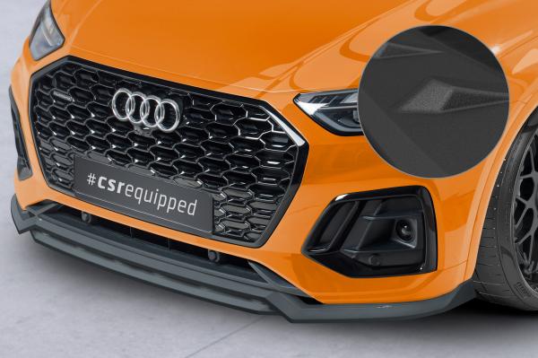 CSR Frontspoiler | Cup-Spoilerlippe mit ABE für Audi Q5 (FY/FYT) S-Line / SQ5 (FY) CSL677-S strukturiert schwarz matt (keine Lackierung erforderlich)