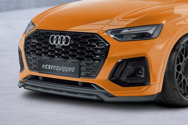 CSR Frontspoiler | Cup-Spoilerlippe mit ABE für Audi Q5 (FY/FYT) S-Line / SQ5 (FY) CSL677-G Glossy schwarz Hochglanz (keine Lackierung erforderlich)