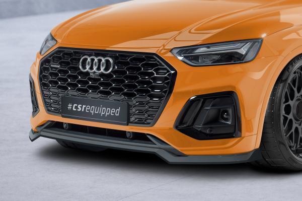 CSR Frontspoiler | Cup-Spoilerlippe mit ABE für Audi Q5 (FY/FYT) S-Line / SQ5 (FY) CSL677-G Glossy schwarz Hochglanz (keine Lackierung erforderlich)