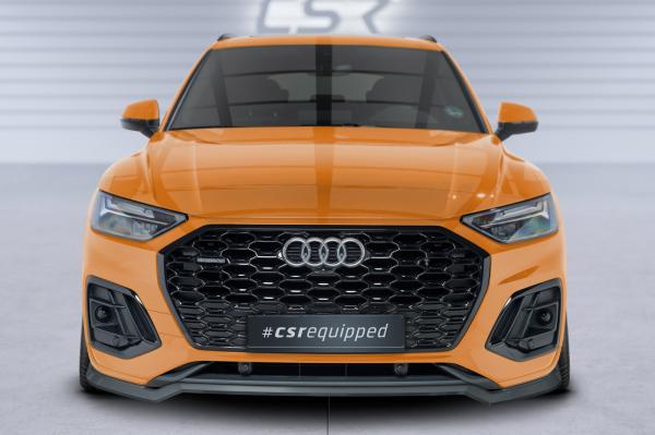 CSR Frontspoiler | Cup-Spoilerlippe mit ABE für Audi Q5 (FY/FYT) S-Line / SQ5 (FY) CSL677-G Glossy schwarz Hochglanz (keine Lackierung erforderlich)