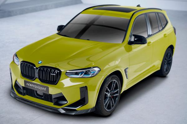 CSR Frontspoiler | Cup-Spoilerlippe mit ABE für BMW X3 (F97) CSL678-G Glossy schwarz Hochglanz (keine Lackierung erforderlich)