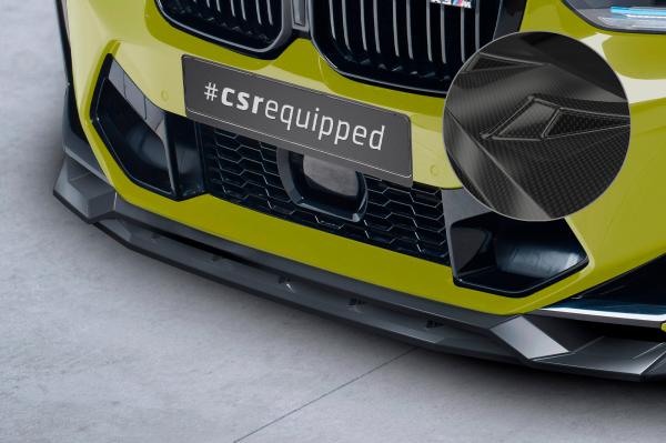 CSR Frontspoiler | Cup-Spoilerlippe mit ABE für BMW X3 (F97) CSL678-C Carbon Look Hochglanz (keine Lackierung erforderlich)